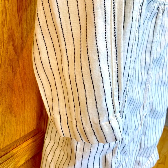 Rachel Zoe Striped White and Black Trench Coat, size M - Picture 6 of 7